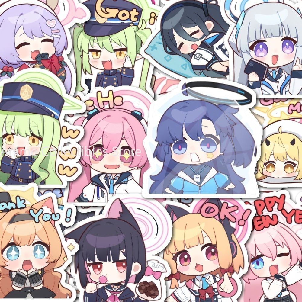Laptop Original Accessories - 48 autocollants Anime Blue Archive Misono