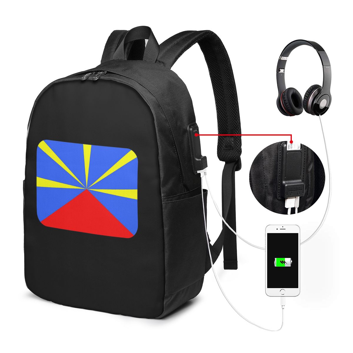 Laptop Bag - Sac à dos avec drapeau de
