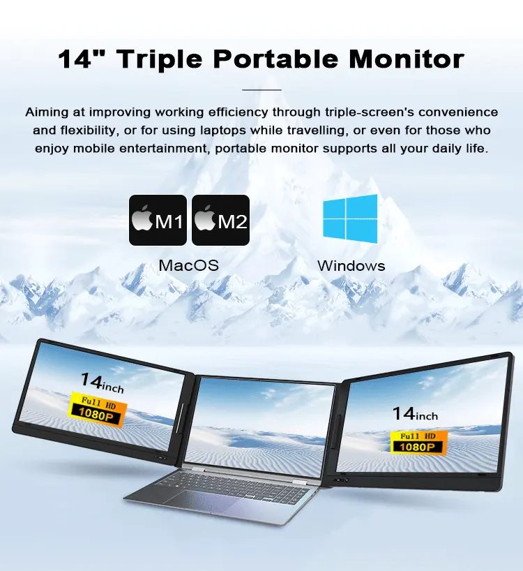 Moniteur portable triple profe - Laptop Stand avis et prix