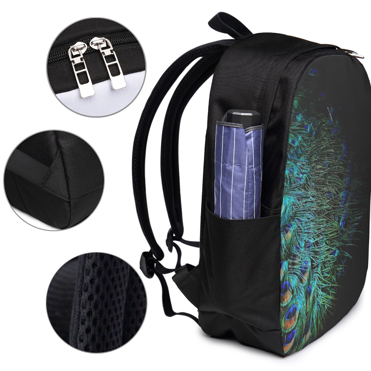 Sac à dos avec plumes de paon  - Laptop Bag avis et prix